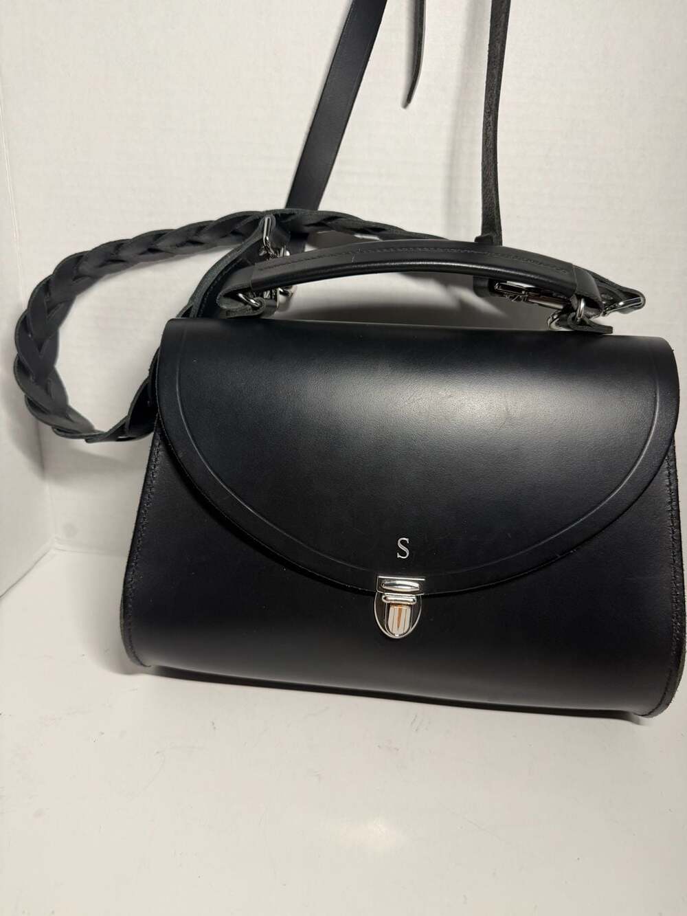 The Cambridge Satchel Co. The Poppy Leather Handbag in Black